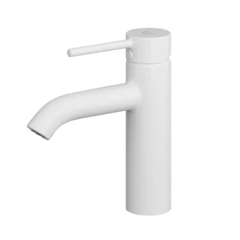 Baterie lavoar Kludi Bozz 100 ventil push-open alb mat imagine