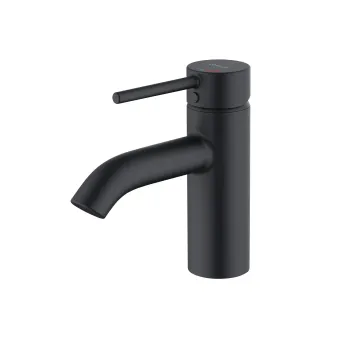 Baterie lavoar Kludi Bozz 75 Ecoplus fara ventil 3.8l/min negru mat imagine