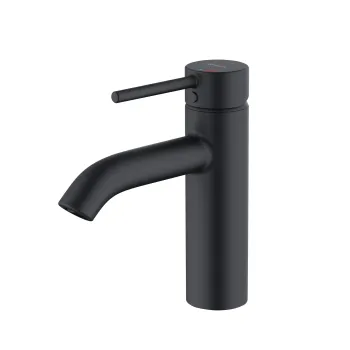 Baterie lavoar Kludi Bozz 75 Ecoplus fara ventil negru mat imagine