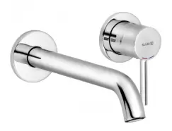 Baterie lavoar Kludi Bozz de perete din doua elemente pipa 230mm fara ventil montaj incastrat necesita corp ingropat imagine