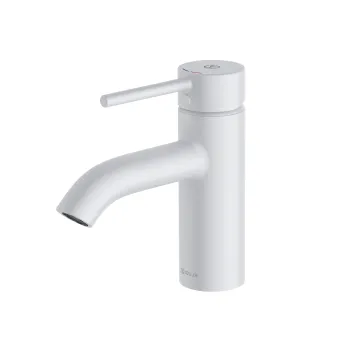 Baterie lavoar Kludi Bozz ventil push-open alb mat imagine