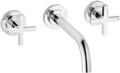 Baterie lavoar Kludi Nova Fonte Classic din 3 elemente 18cm montare pe perete crom imagine