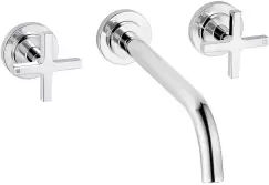 Baterie lavoar Kludi Nova Fonte Classic din 3 elemente 24cm montare pe perete crom imagine