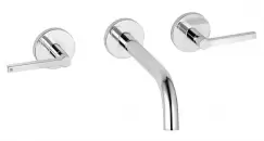 Baterie lavoar Kludi Nova Fonte de perete pipa 180mm fara ventil corp incastrat inclus crom imagine