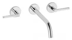 Baterie lavoar Kludi Nova Fonte de perete pipa 240mm fara ventil corp incastrat inclus crom imagine
