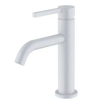 Baterie lavoar Kludi Nova Fonte Pura 100 Ecoplus ventil push-open alb mat imagine