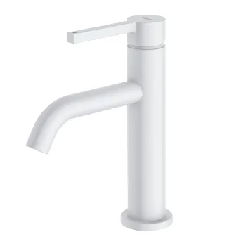 Baterie lavoar Kludi Nova Fonte Pura 100 ventil push-open alb mat imagine