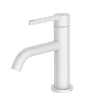 Baterie lavoar Kludi Nova Fonte Pura 75 ventil push-open alb mat imagine