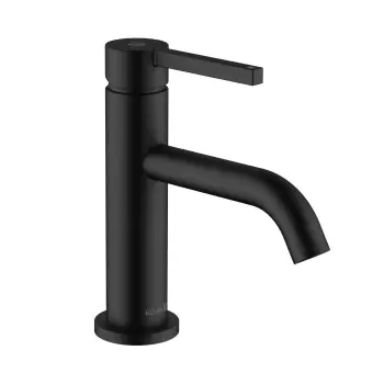 Baterie lavoar Kludi Nova Fonte Pura 75 ventil push-open negru mat imagine