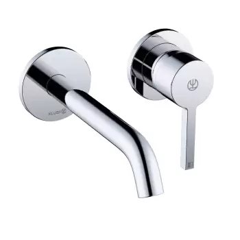 Baterie lavoar Kludi Nova Fonte Pura de perete pipa 180mm necesita corp incastrat crom imagine