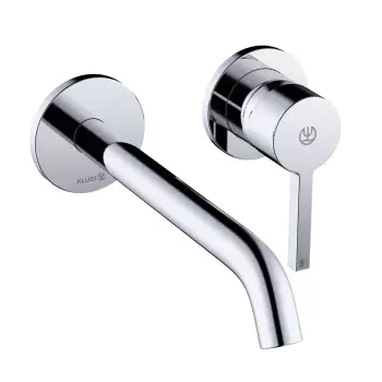 Baterie lavoar Kludi Nova Fonte Pura de perete pipa 220mm necesita corp incastrat crom imagine