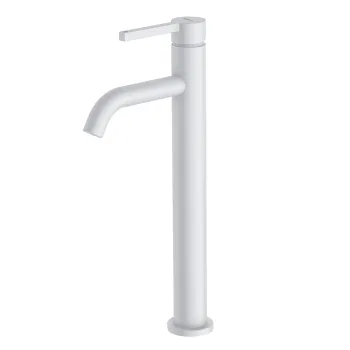 Baterie lavoar Kludi Nova Fonte Pura pentru lavoar tip bol fara ventil alb mat imagine
