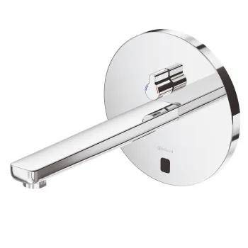 Baterie lavoar Kludi Zenta Eco electronica de perete 1.9l/min alimentare la retea reglaj manual al temperaturii crom imagine