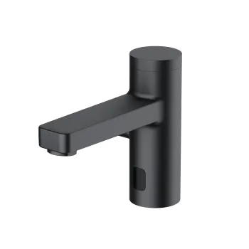 Baterie lavoar Kludi Zenta electronica alimentare cu baterie si reglaj manual al temperaturii fara ventil negru mat imagine