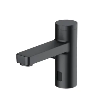 Baterie lavoar Kludi Zenta electronica alimentare la retea cu reglaj manual al temperaturii fara ventil negru mat imagine