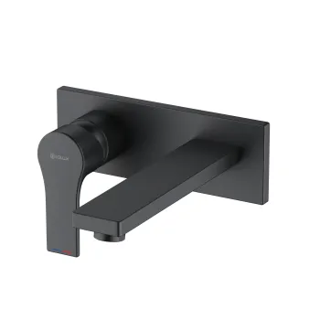 Baterie lavoar Kludi Zenta SL de perete proiectie 180mm necesita corp ingropat negru mat imagine