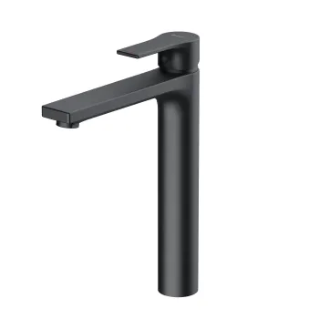 Baterie lavoar Kludi Zenta SL pentru lavoare tip bol fara ventil negru mat imagine