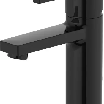 Baterie lavoar Roca Baia Cold Start fara ventil titanium black imagine