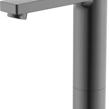 Baterie lavoar Roca Baia Cold Start pentru lavoare tip bol brushed titanium black imagine
