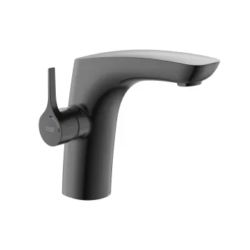 Baterie lavoar Roca Insignia Cold Start fara ventil brushed titanium black imagine