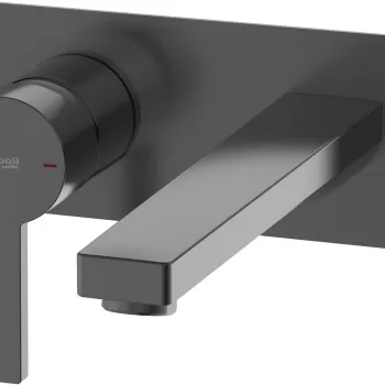 Baterie lavoar Roca Naia de perete necesita corp ingropat brushed titanium black imagine