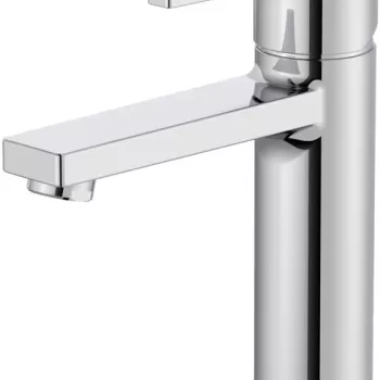 Baterie lavoar Roca Naia Mezzo Cold Start ventil click-clack crom imagine