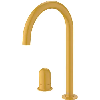 Baterie lavoar Roca NU L din doua elemente fara ventil maneta dome Honey Yellow imagine