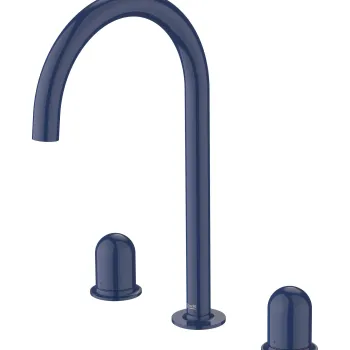 Baterie lavoar Roca NU L din trei elemente fara ventil maneta dome Cobalt Blue imagine