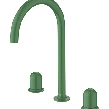 Baterie lavoar Roca NU L din trei elemente fara ventil maneta dome Mint Green imagine