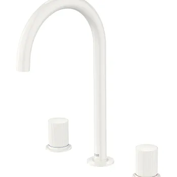 Baterie lavoar Roca NU L din trei elemente fara ventil maneta stripes Glossy White imagine