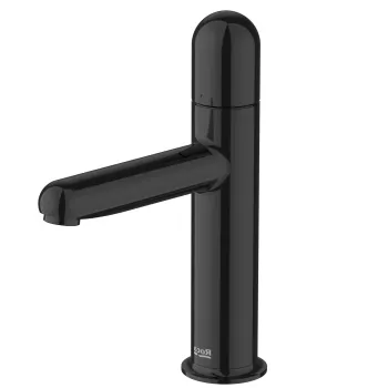 Baterie lavoar Roca NU S Cold Start fara ventil maneta dome Titanium Black imagine