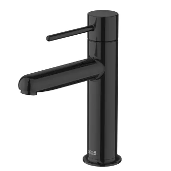 Baterie lavoar Roca NU S Cold Start fara ventil maneta pin Titanium Black imagine