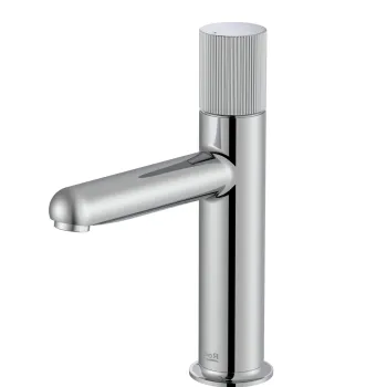 Baterie lavoar Roca NU S Cold Start fara ventil maneta stripes Crom imagine