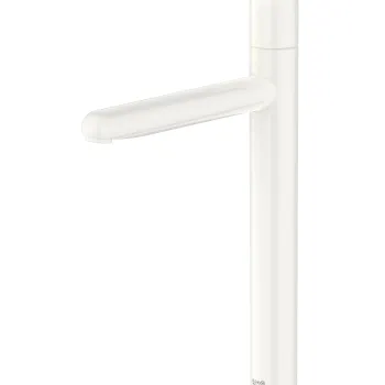 Baterie lavoar Roca NU XL pentru lavoare tip bol Cold Start fara ventil maneta dome Glossy White imagine