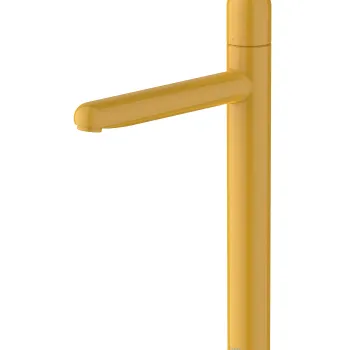Baterie lavoar Roca NU XL pentru lavoare tip bol Cold Start fara ventil maneta dome Honey Yellow imagine