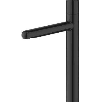 Baterie lavoar Roca NU XL pentru lavoare tip bol Cold Start fara ventil maneta dome Titanium Black imagine