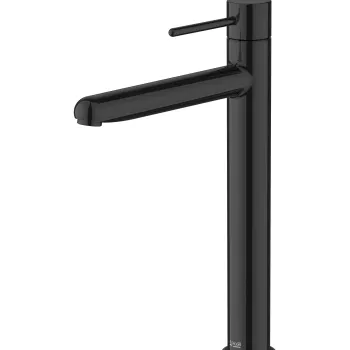 Baterie lavoar Roca NU XL pentru lavoare tip bol Cold Start fara ventil maneta pin Titanium Black imagine