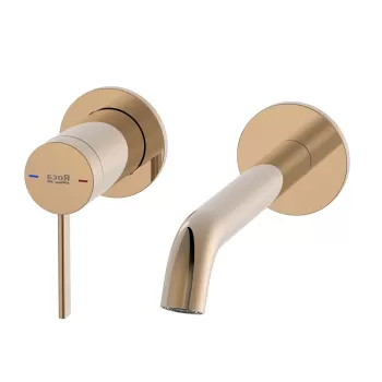 Baterie lavoar Roca Ona din 2 elemente de perete necesita corp incastrat rose gold imagine