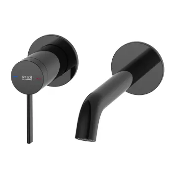 Baterie lavoar Roca Ona din 2 elemente de perete necesita corp incastrat titanium black imagine