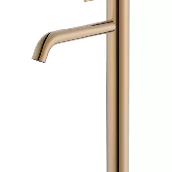 Baterie lavoar Roca Ona L Cold Start pentru lavoare tip bol ventil click-clack rose gold imagine