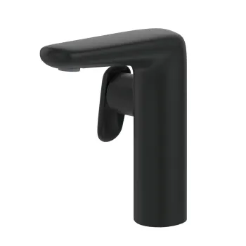 Baterie lavoar Villeroy & Boch Antao cu levier lateral  ventil click-clack  negru mat imagine