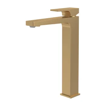 Baterie lavoar Villeroy & Boch Architectura Square pentru lavoar tip bol  ventil click-clack  auriu periat imagine