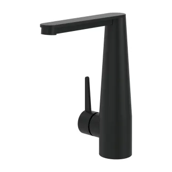 Baterie lavoar Villeroy & Boch Conum  21cm  ventil click-clack  negru mat imagine