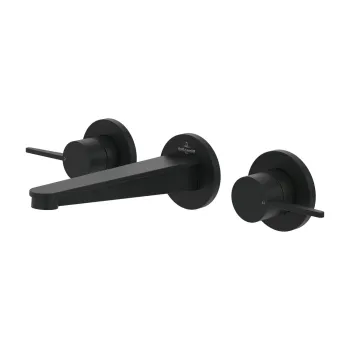 Baterie lavoar Villeroy & Boch Conum de perete  din 3 elemente  fara ventil  negru mat imagine