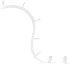 Biblioteca Kartell Bookworm design Ron Arad 7 rafturi 320cm alb imagine