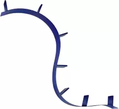 Biblioteca Kartell Bookworm design Ron Arad 7 rafturi 320cm albastru cobalt imagine