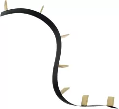 Biblioteca Kartell Bookworm design Ron Arad 7 rafturi 320cm negru-auriu imagine