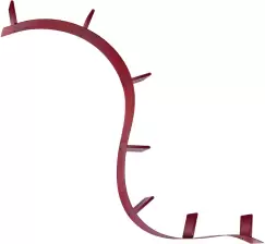 Biblioteca Kartell Bookworm design Ron Arad 7 rafturi 320cm rosu imagine