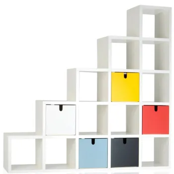 Biblioteca Kartell Polvara design Giulio Polvara 196x196x35.5cm alb imagine