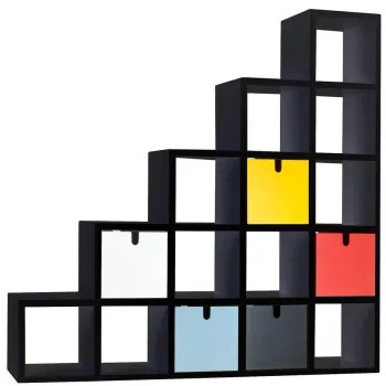 Biblioteca Kartell Polvara design Giulio Polvara 196x196x35.5cm negru imagine